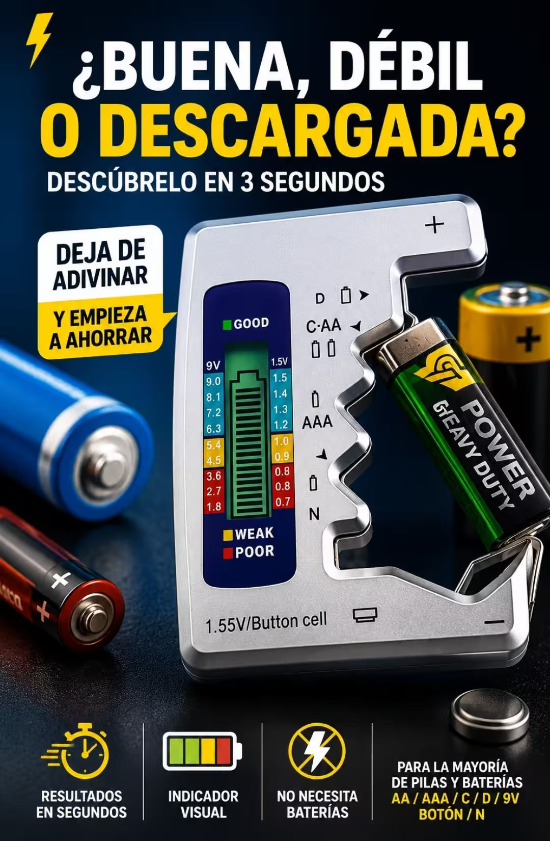 EnerCheck® - Medidor de Estado de Carga para Baterías