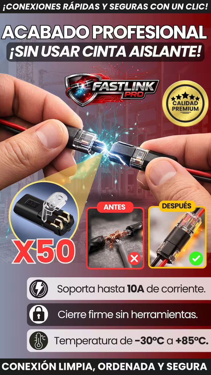 Fastlink Pro® - Kit Conector de 2 Pines para Sistemas de Conexión Eléctrica X50 Und