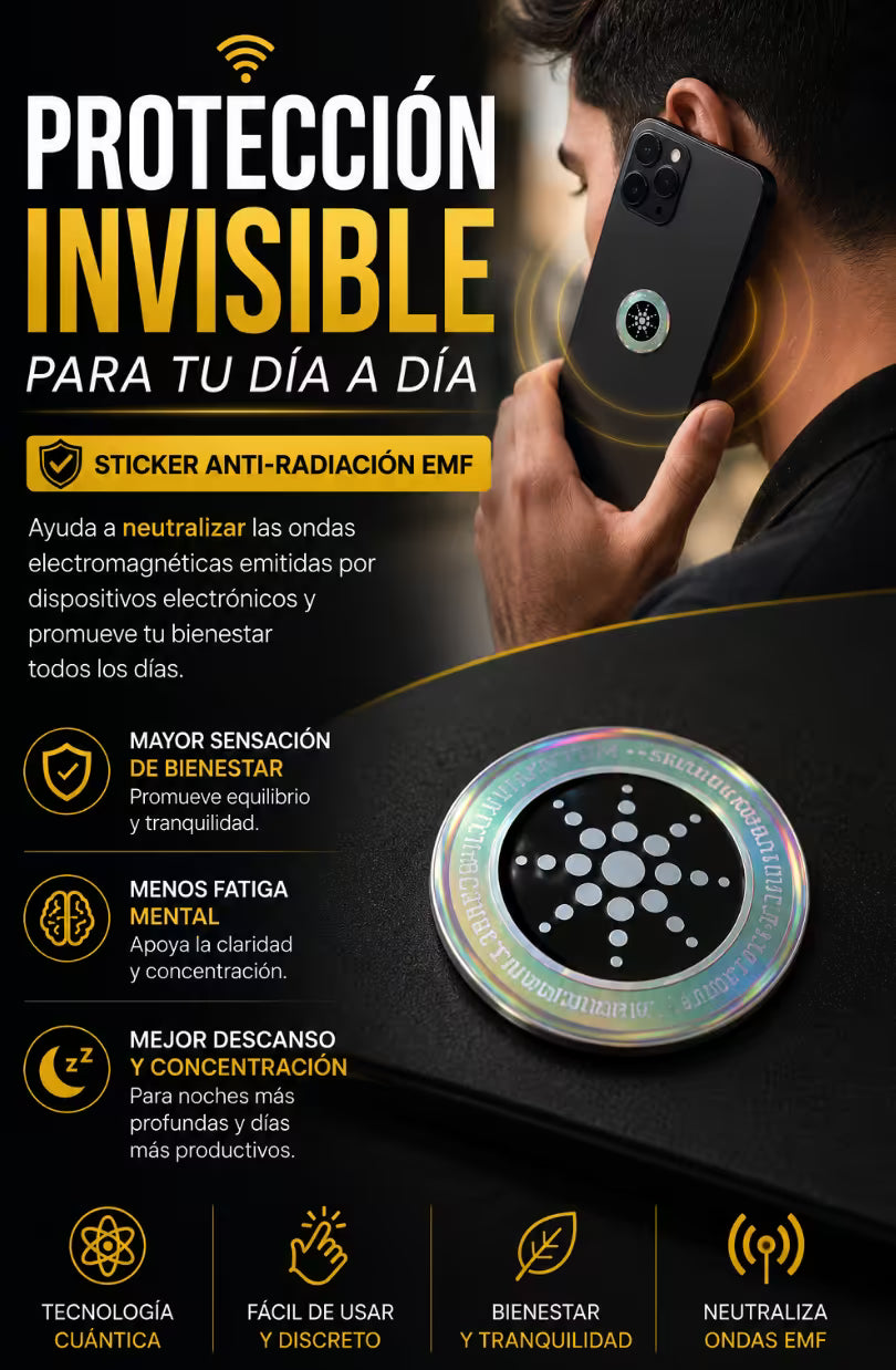 Quantum Shield® - Sellos de Protección Anti Ondas para Dispositivos Electrónicos x6 Und