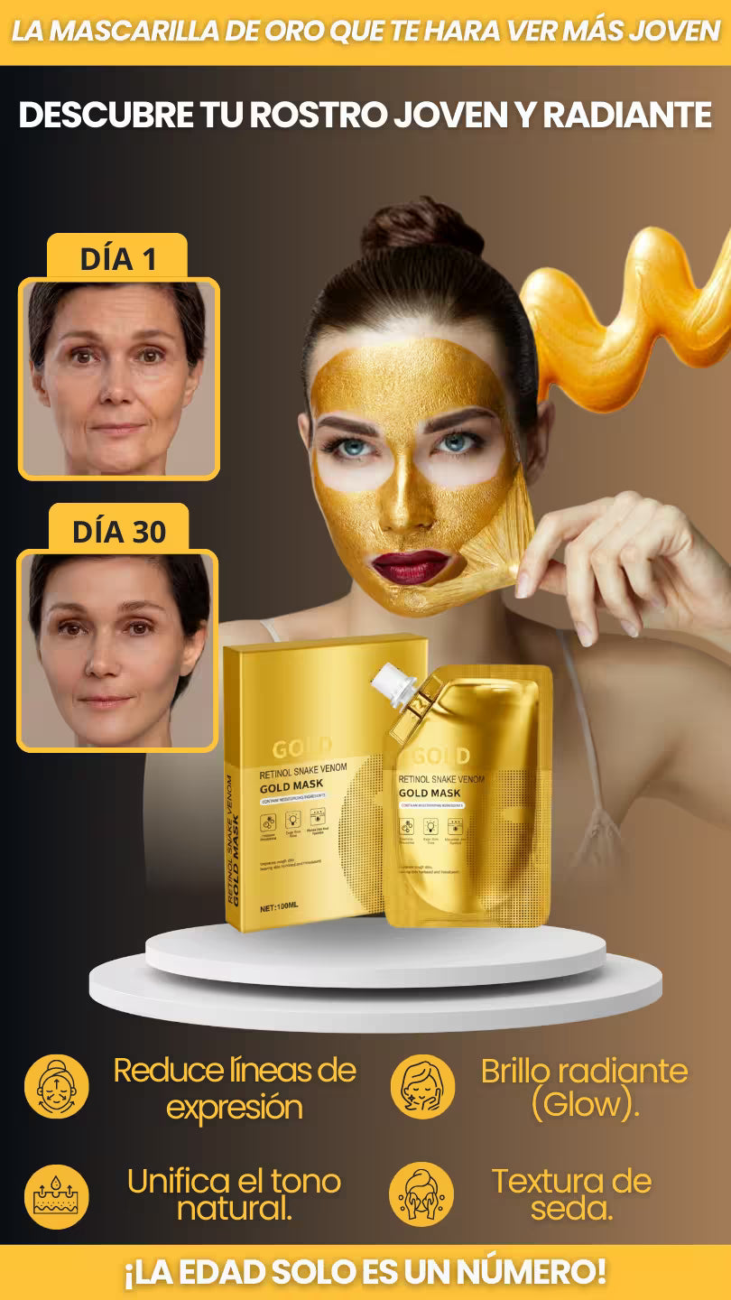 Goldé® - Mascarilla Dorada con Veneno de Serpiente y Retinol