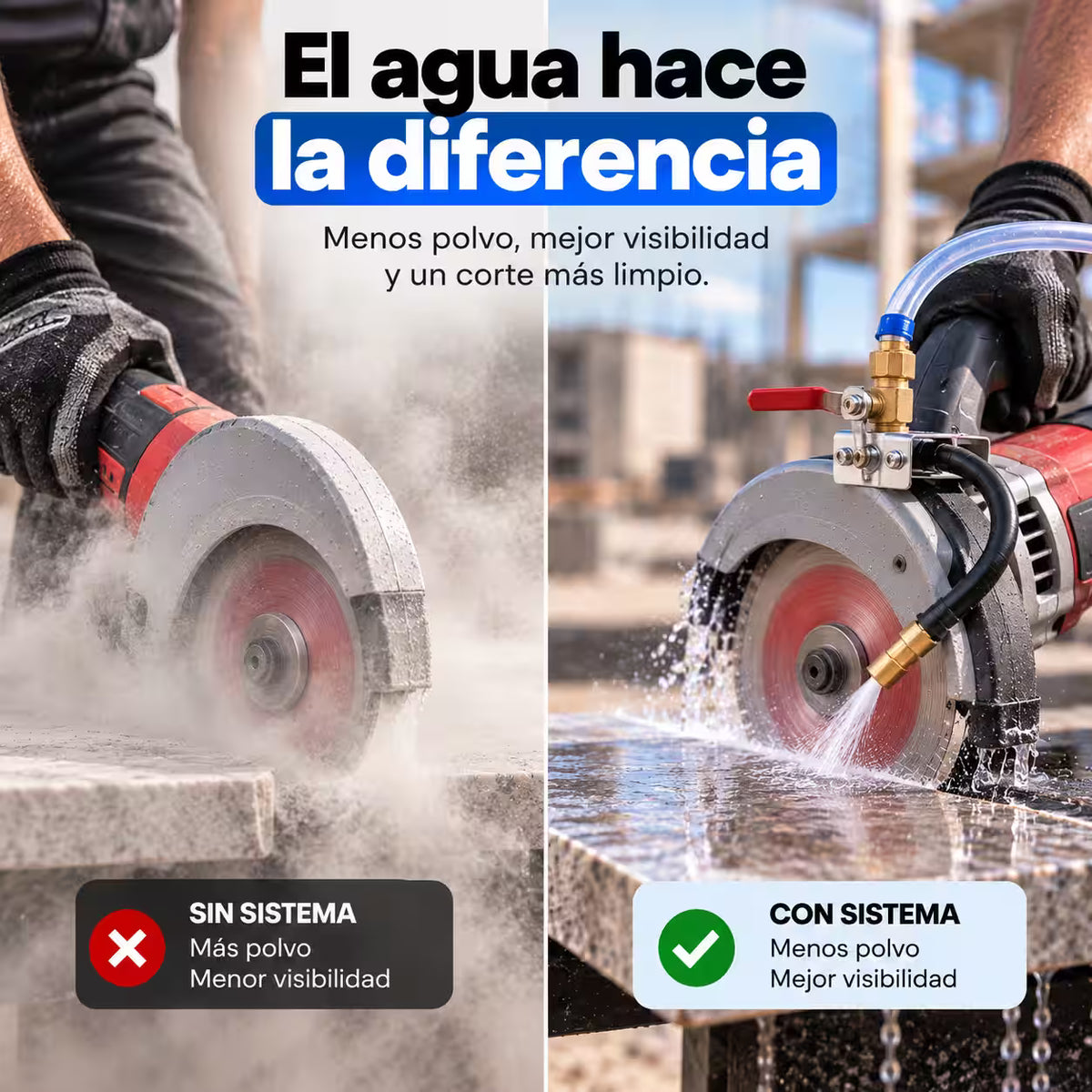 AquaCut® – Sistema de Refrigeración por Agua para Disco de Corte X1 Und